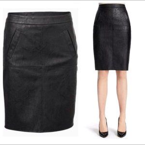 CAbi Vegan Leather Skirt 10 Black